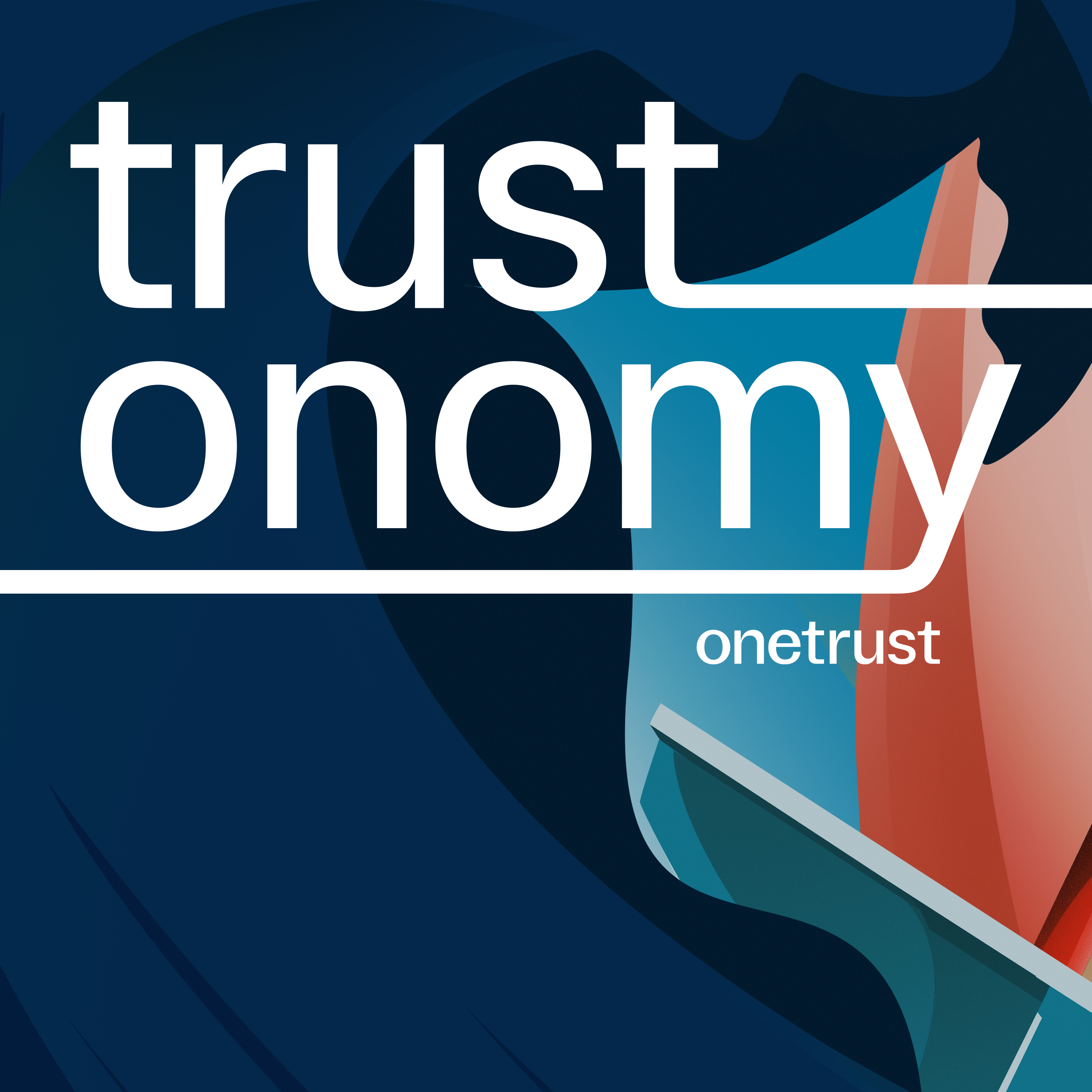 Artwork for Trustonomy's Pearl Harbor episode. The image depicts a burning, sinking ship vanishing under an ocean wave.