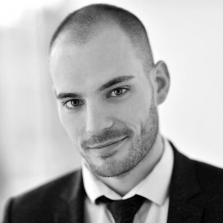 Cody Olson's headshot, greyscale