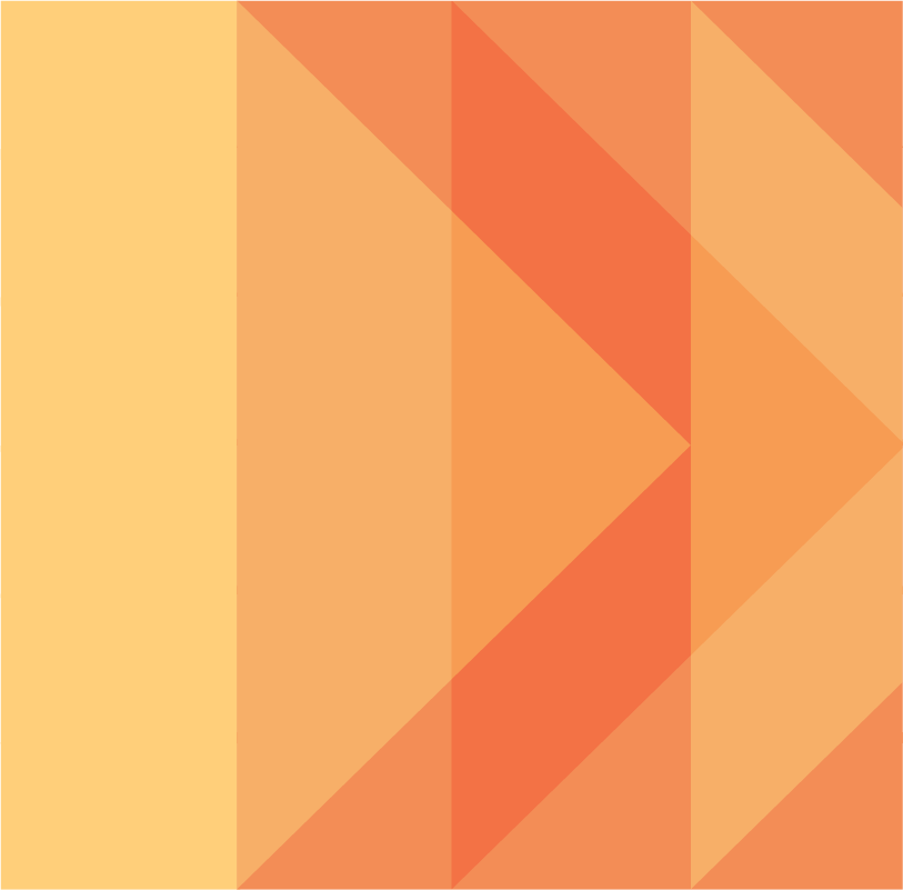 Play arrow icons on an orange background.